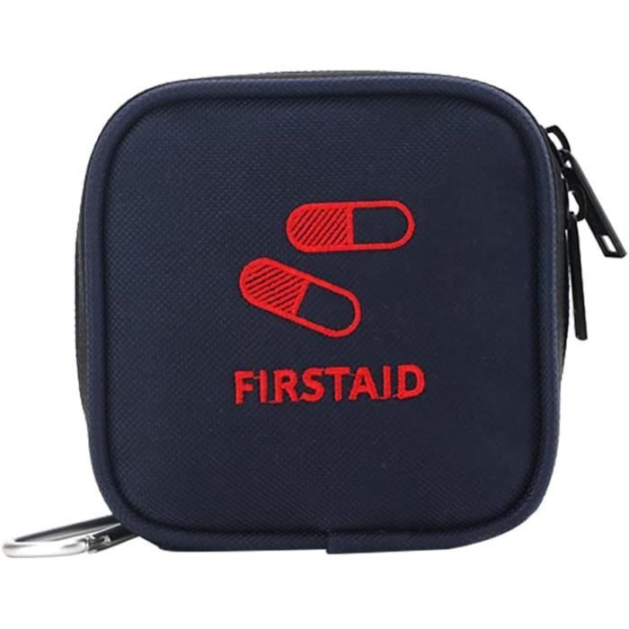 Mini Trousse De Secours Portable - 3 Compartiments - Nylon Imperméable 13x10x4 Cm - Pour Voyage - 11
