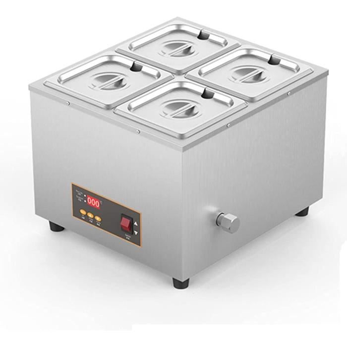 GOSIA Pot à Chocolat Électrique Jaune - Fondue Chocolat Avec Moules Et Accessoires, 25W Prise UE, Parfait Pour DIY Bonbons, Lait Et Fromage