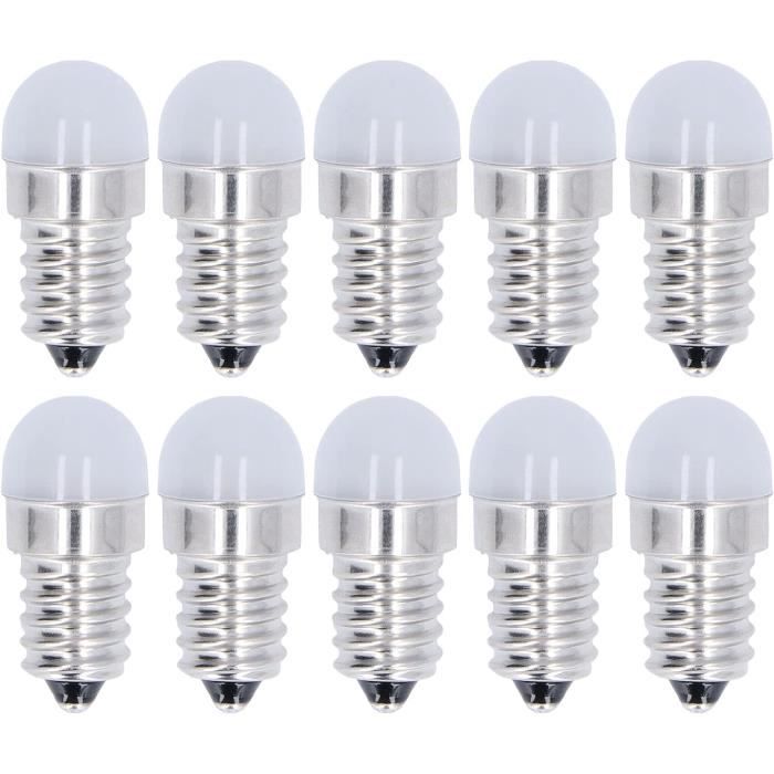 Paquet de 10 ampoules E14 à économie d'énergie lumière blanche chaude petite ampoule LED ampoule