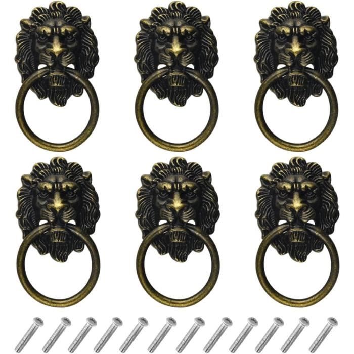 6 Boutons De Tiroir En Rotin Tissé Main - Style Bohème, Vintage, Pour Commode Ou Armoire - 13