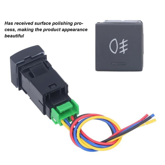 Interrupteur Antibrouillard Avant Pour Toyota Camry/Corolla/Auris (2018+) - Bouton-poussoir LED, Remplacement Direct