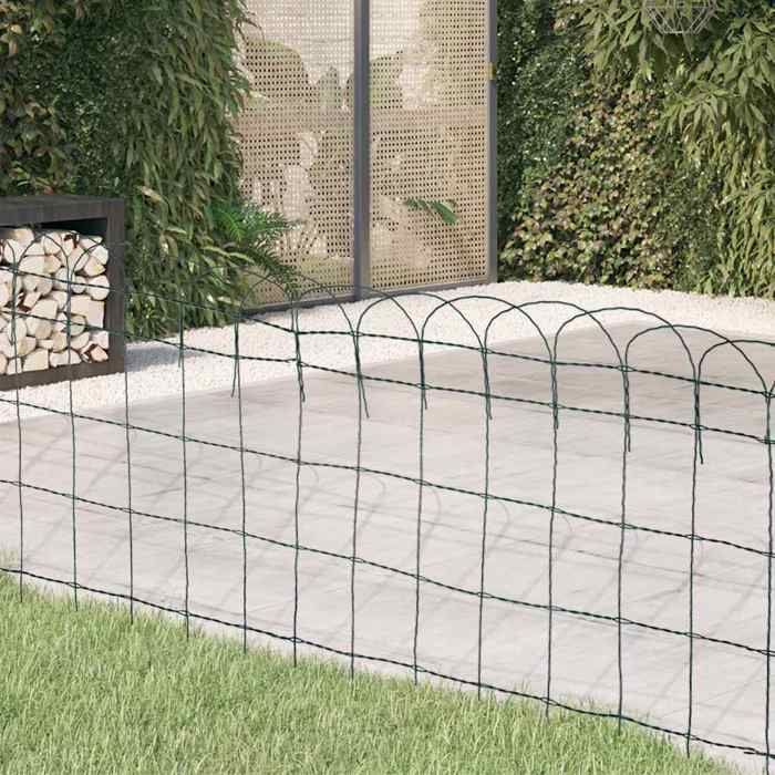vidaXL Bordure de pelouse Fer enduit de poudre 10x065 m