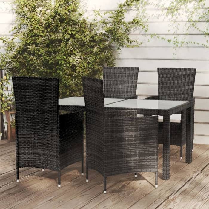vidaXL Ensemble à manger d'extérieur 5 pièces avec coussins