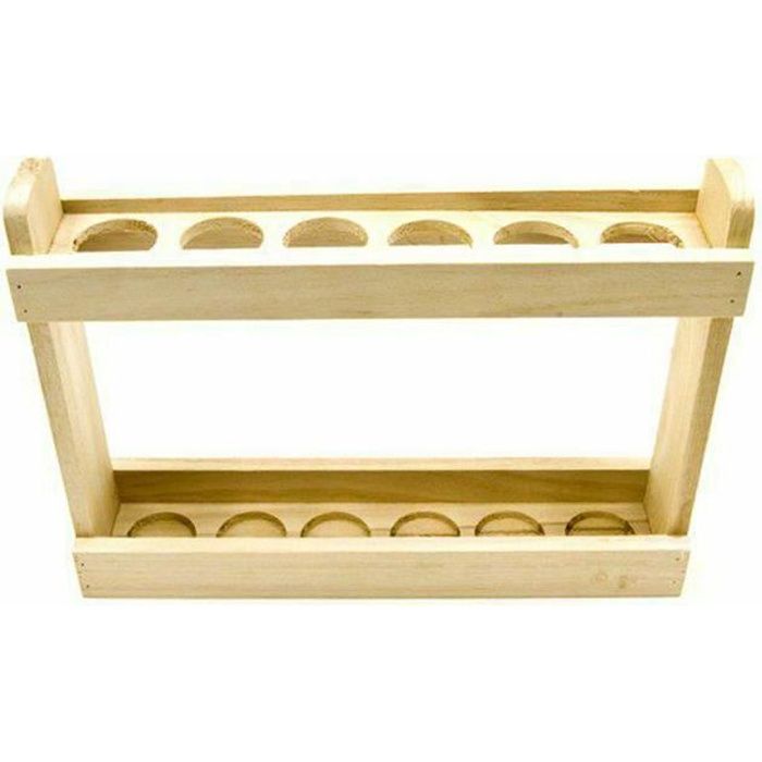 Porte Tube De Laboratoire En Bois - Serrage à Vis - Déco Soliflore