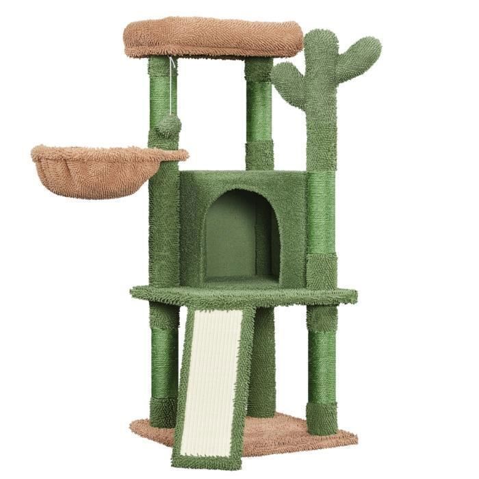 Comparer les prix de Arbre à Chat - YAHEETECH - Design Cactus Tour - Poteaux en Sisal - Maison Hauteur 106,5 cm