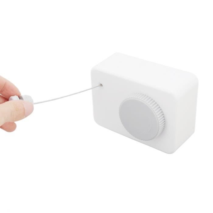 Corde à Linge Rétractable Joom - 13,8 Pieds Max, Support Aluminium - Pour Intérieur, Sans Perçage - Capacité 20kg, Gain De Place
