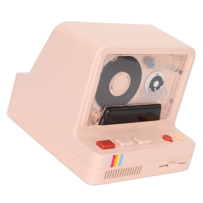 Haut-parleur Bluetooth Rétro Avec Veilleuse à Vagues - Lecteur MP3, Radio, Affichage Heure - Pour Chambre, Bureau (Blanc Et Vert)