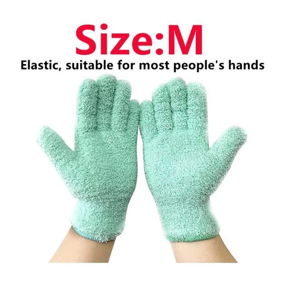 2 Pièces Gant Lavage Voiture Microfibre Chenille 5 Doigts - Éponges Nettoyage Anti-Rayures