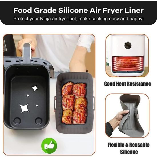 Accessoire Air Fryer, 2Paquet Moule Air Fryer, Moule Silicone Air Fryer,  Silicone Air Fryer Accessoires, Airfryer Pot pour Frite126 - Cdiscount  Electroménager
