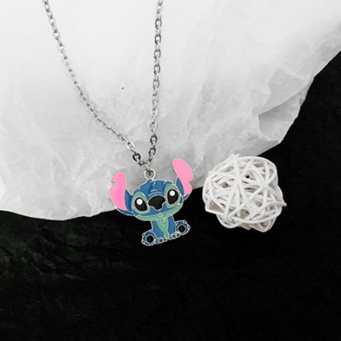 Collier Angel Lilo et Stitch Coeur Rose en Argent - Achat / Vente sautoir et collier Collier Angel Lilo et Stitch Coeur Rose en Argent Argent Rose
