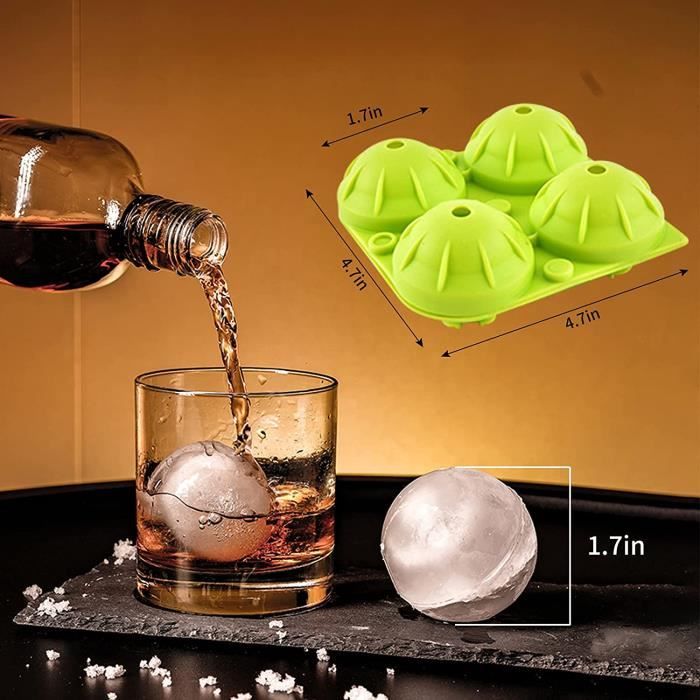Moule à Glaçons En Silicone Portable Pour Congélateur Cocktail Café Whisky Jus Eau