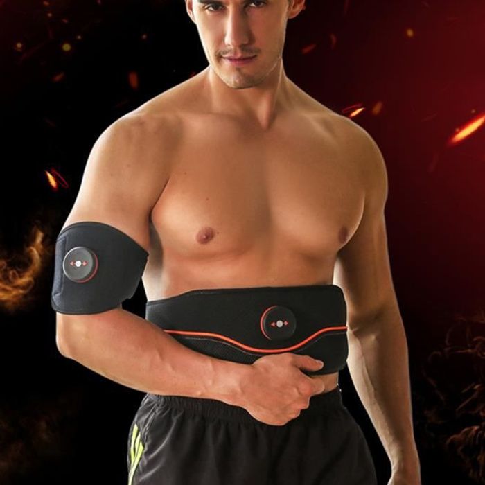 Ceinture Abdominale Electrostimulation - 6 Modes & 18 Intensités, Rechargeable - Pour Massage & Renforcement Musculaire