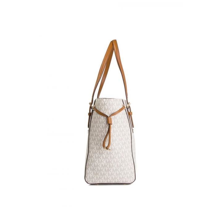 Sac shopping en cuir blanc Michael Kors Collection Printemps Et