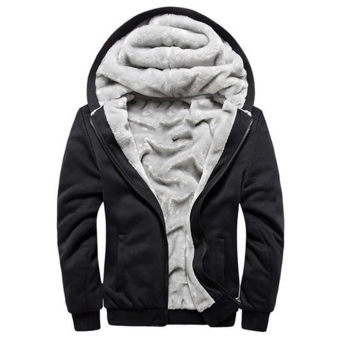 Générique Veste Polaire Homme Chaude,Homme Hiver Chaud Sweats