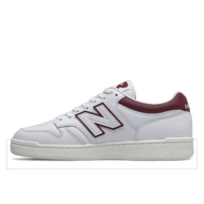 Chaussures de lifestyle New Balance bb480l blanc bordeaux 36