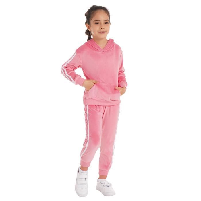 YOOJIA Ensemble Survêtement Bébé Garçon Fille Velours Sweat à Capuche Sport  Jogging avec Pantalon 9 Mois-7 Ans Rose - Cdiscount Prêt-à-Porter