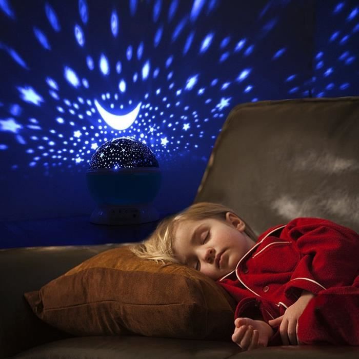 Veilleuse étoilée rotative à 360 ° pour enfants, budgétaire de vague  océanique pour bébé, décoration de chambre d'enfant