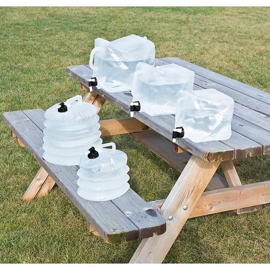 20 L SEMPTEC 3 bidons pliables cubiques avec robinet intégré