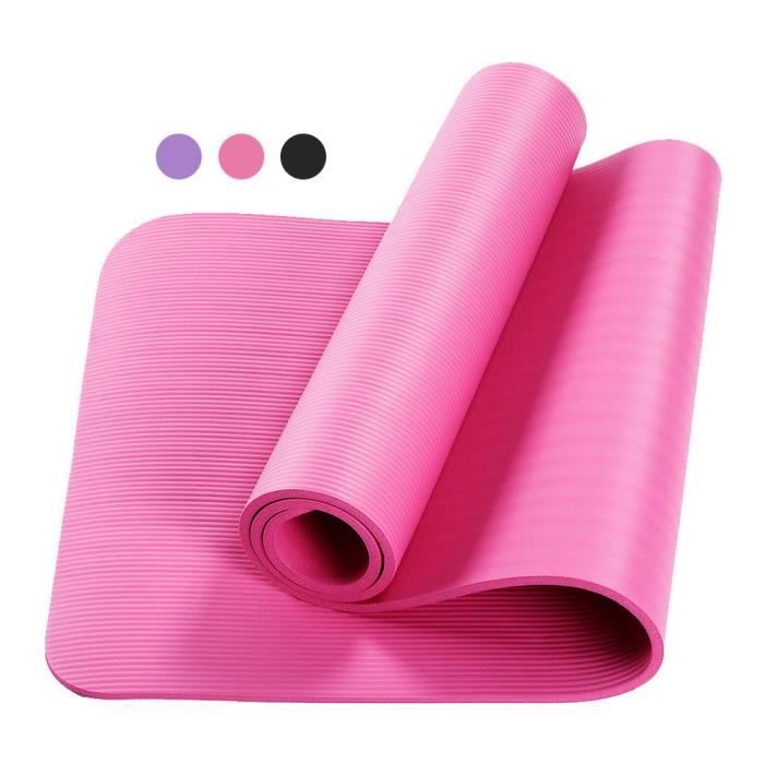 Tapis de sol,Tapis de gymnastique épais antidérapant, 183x60cm, 10 20mm,  imprimé, pour Yoga, Fitness, - Type Track 15mm Pink - Cdiscount Sport
