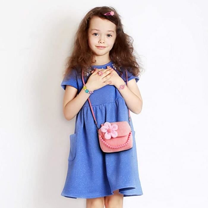 Sac à Main Fille Avec Bijoux – Coffret Cadeau – Pour 4 à 9 Ans – Style Mignon – Anniversaire, Fête