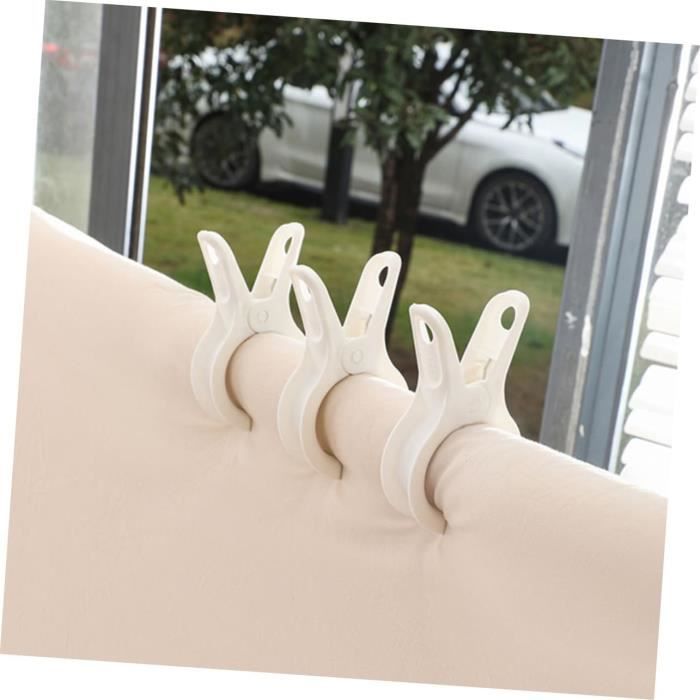 Lot De 10 Pinces à Linge Pivotantes En Plastique Blanc - Pratiques Et Polyvalentes