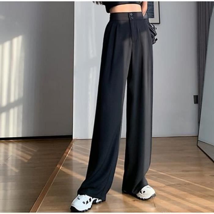 Pantalon Large Femme Avec Ceinture Ajustable - Confortable Et Élégant, Poches Pratiques - Style Décontracté Chic Pour Toutes Les Occasions