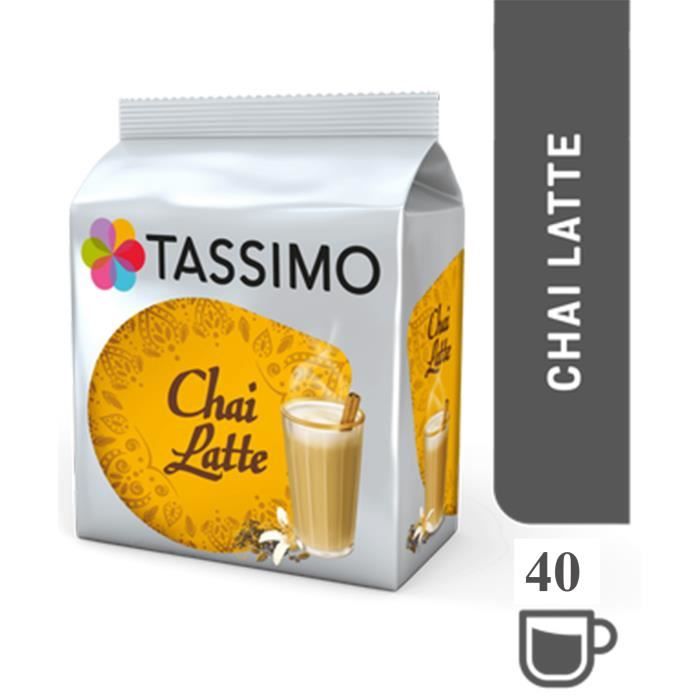 TASSIMO Tassimo Thé Dosettes – 40 boissons Coffee Shop Chai Latte (lot de 5  x 8 boissons) 0.94 kg - Cdiscount Au quotidien