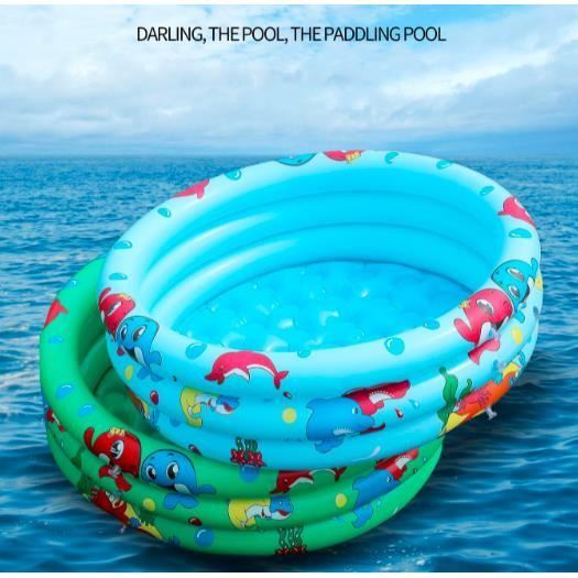 Piscine Gonflable Enfant Ronde Épaisse Motif Animal – Bassin Bébé Pliable pour Jardin Terrasse Été - Jeux - Jouets