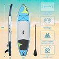 Stand up paddle,Planche à pagaie adulte, SUP gonflable, Planche de surf avec accessoires, 305cm x 76cm x 12.7cm-3