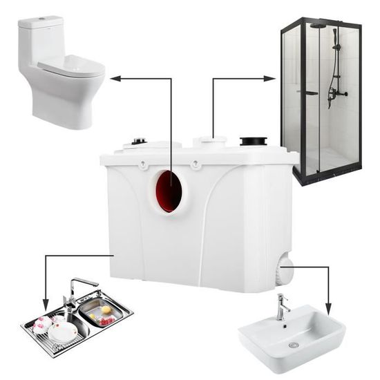 Module de relevage et broyage eaux chargées WC sanitaire