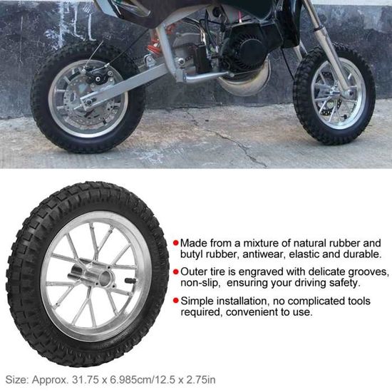 pneu tubless  moto Scooter Quad Lot de 2 Valves roue métal droite pour jante