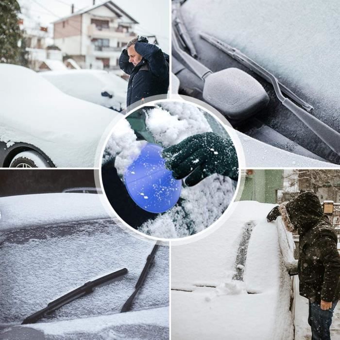 Grattoir à Glace Voiture 3 En 1 Avec Balai 100 Cm – Tête Rotative, Poignée Mousse Chaleur, Grattoir Amovible – Pour Pare-Brise, Toit, Vitres SUV Camion
