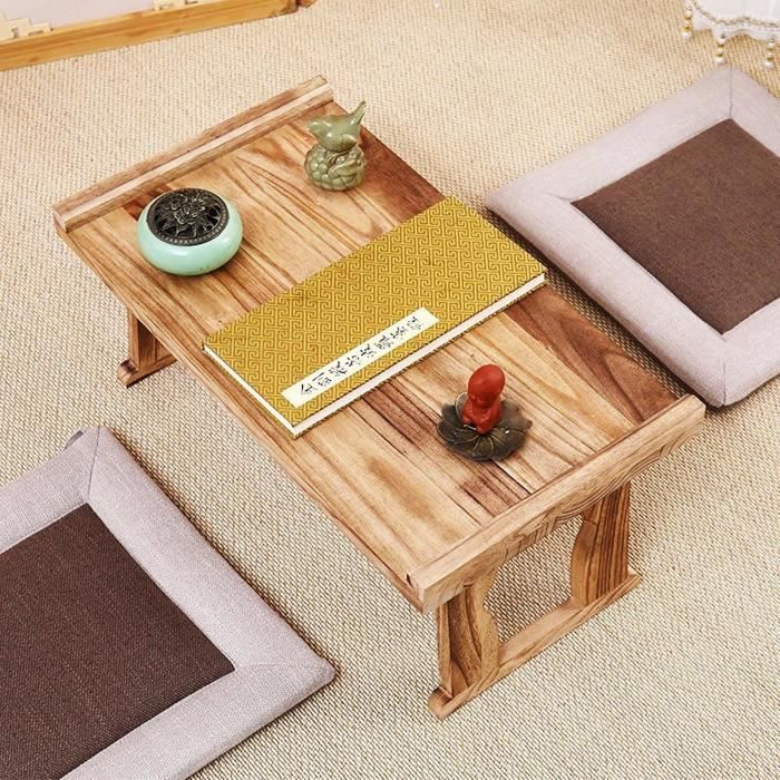 Table de Méditation Pliable, Table Japonaise, Table Basse de Salon