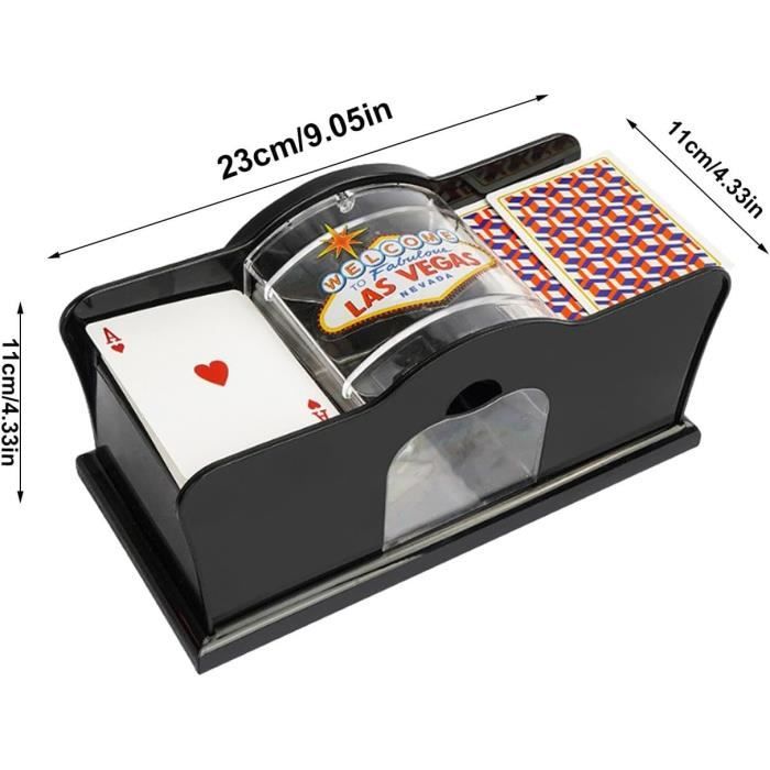 Mélangeur De Cartes Automatique Rechargeable - Faible Bruit - Compatible Poker, UNO, Texas Hold'em - 2000 MAh