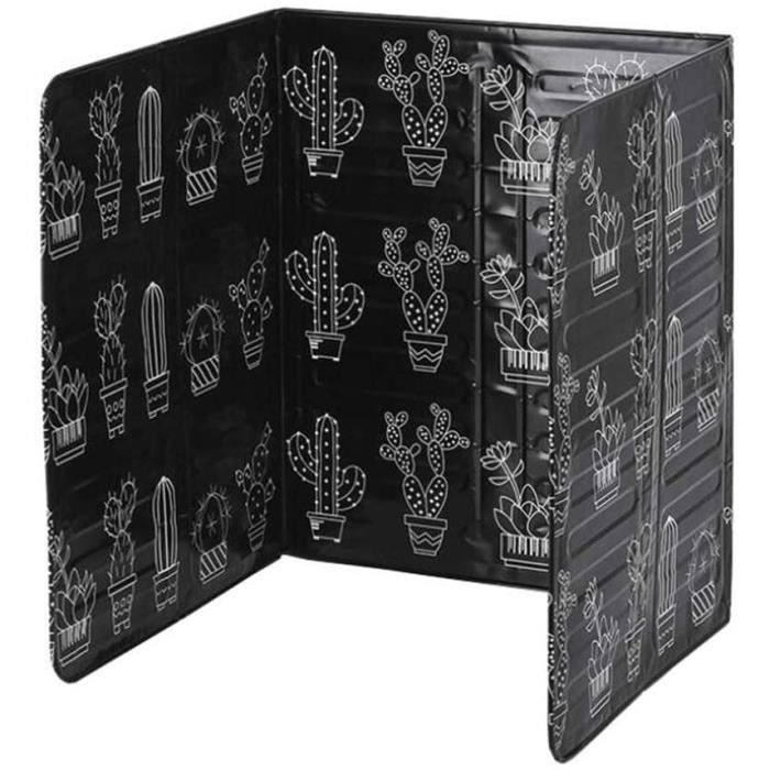 Plaque Anti-Éclaboussures Cuisine Pliable | Protection 4 Côtés 76x29x30cm - Acier Galvanisé