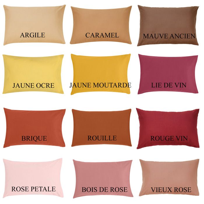 Lot De 2 Taies D'Oreiller Enfant 40x60 Cm - 100% Coton Doux - Rose