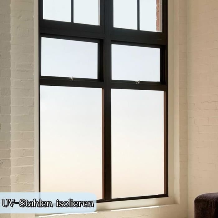 Film électrostatique Pour Vitre 65 X 170 Cm - Anti-regard, Anti-UV 96%, Dépolissant - Pour Salle De Bain, Bureau, Cuisine