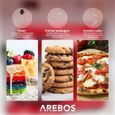 AREBOS 6 en 1 Robot cuisine multifonction 1500W | Crème | Robot pâtisserie | Mixeur et hachoir à viande | machine à pâtes | 6-4