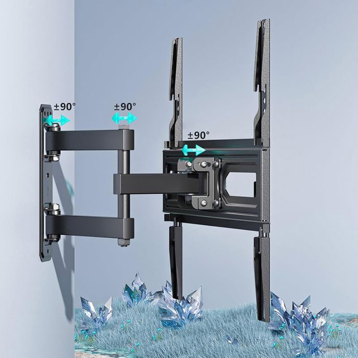 Support Mural TV Articulé KONIG Noir - VESA 100x100 - Poids Max 20kg - Neuf (emballage Ouvert)