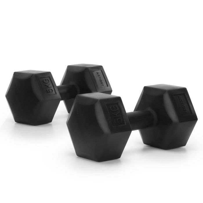 Lot De 2 Haltères Hexagonales 4 Kg – Néoprène Antidérapant, Forme Hexagonale, Pour Aérobic, Yoga, Cardio – Plusieurs Couleurs