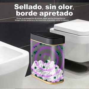 Ciieeo Couvercle Poubelle Encastré Acier Inoxydable – Couvercle à Fermeture Automatique Silencieuse Pour Cuisine Et Salle De Bain