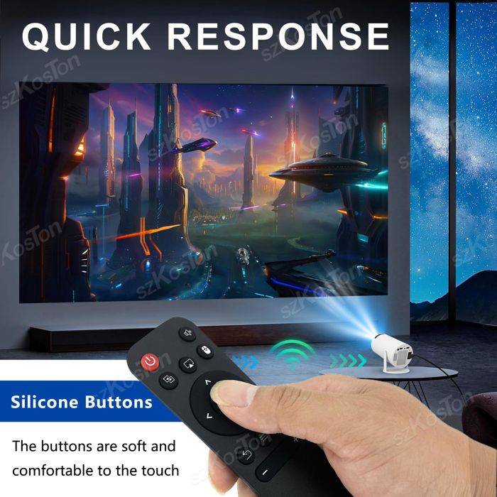 Télécommande De Rechange Pour Vidéoprojecteurs Gaimoo GM600, Magcubic HY320N, Salange HY320MAX - Infrarouge, Compatible Sans Appairage, Design Ergonomique