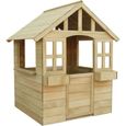Cabane enfant en bois Cubby - Bois FSC - 120 x 96 x 137 cm - Pour enfants à partir de 18 mois-0