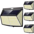 Dotopon Lampe Solaire Extérieur, 228 LED [4 Pack] Eclairage Exterieur avec Détecteur de mouvement, LED Solaire Exterieur-0