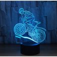 3D Veilleuse Vélo De Montagne 3D Lumière De Nuit 3D Illusion Lumière 7 Couleurs Led Lampe De Table Usb Comme Lampe De DéEQ731609-0