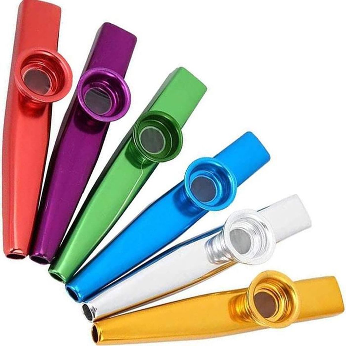 Métal Kazoo Instruments de Musique，Lot de 6 Métal Kazoo Instruments de
