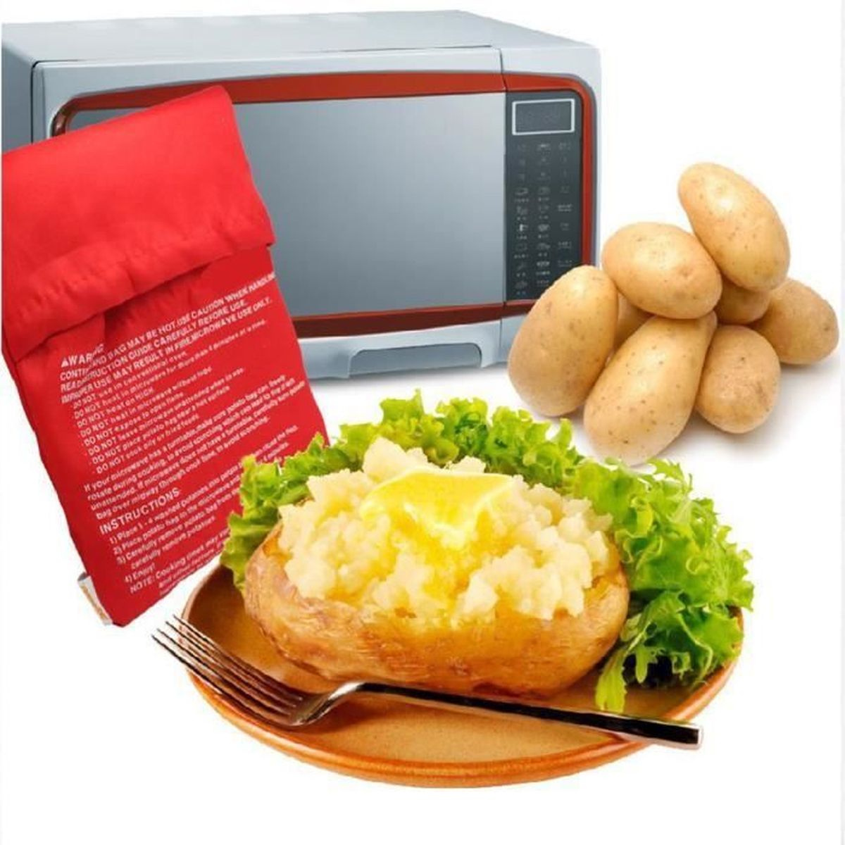 Sac Potato Express Cuisson Patates Micro Ondes Rapide 5 Mn Patate Pomme De Terre Achat Vente Sac De Cuisson Sac Potato Express Cuisson Cdiscount
