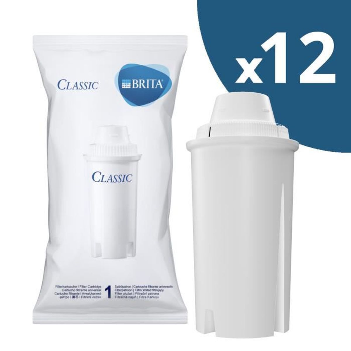 PearlCo Fashion - Carafe avec Filtre à Eau - Blanc - 1 Cartouche