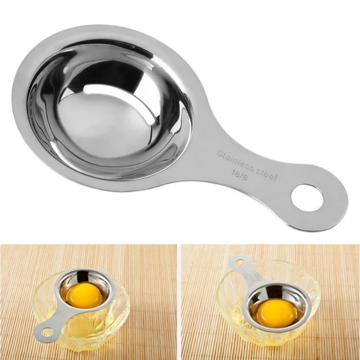 S/éparateur S/éparateur Doeufs Jaune Doeuf Filtre Blanc Extracteur Doeufs S/éparateur Doeufs Tamis /À Oeufs Cuisine Gadget Cuisson Outil De Cuisson Ensemble De 2 S/éparateur Doeufs