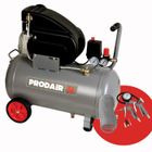 DOMAC Compresseur d'air horizontal 50L -Livré avec un kit gonflage